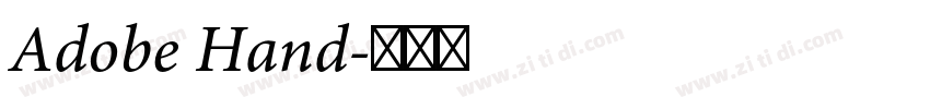 Adobe Hand字体转换